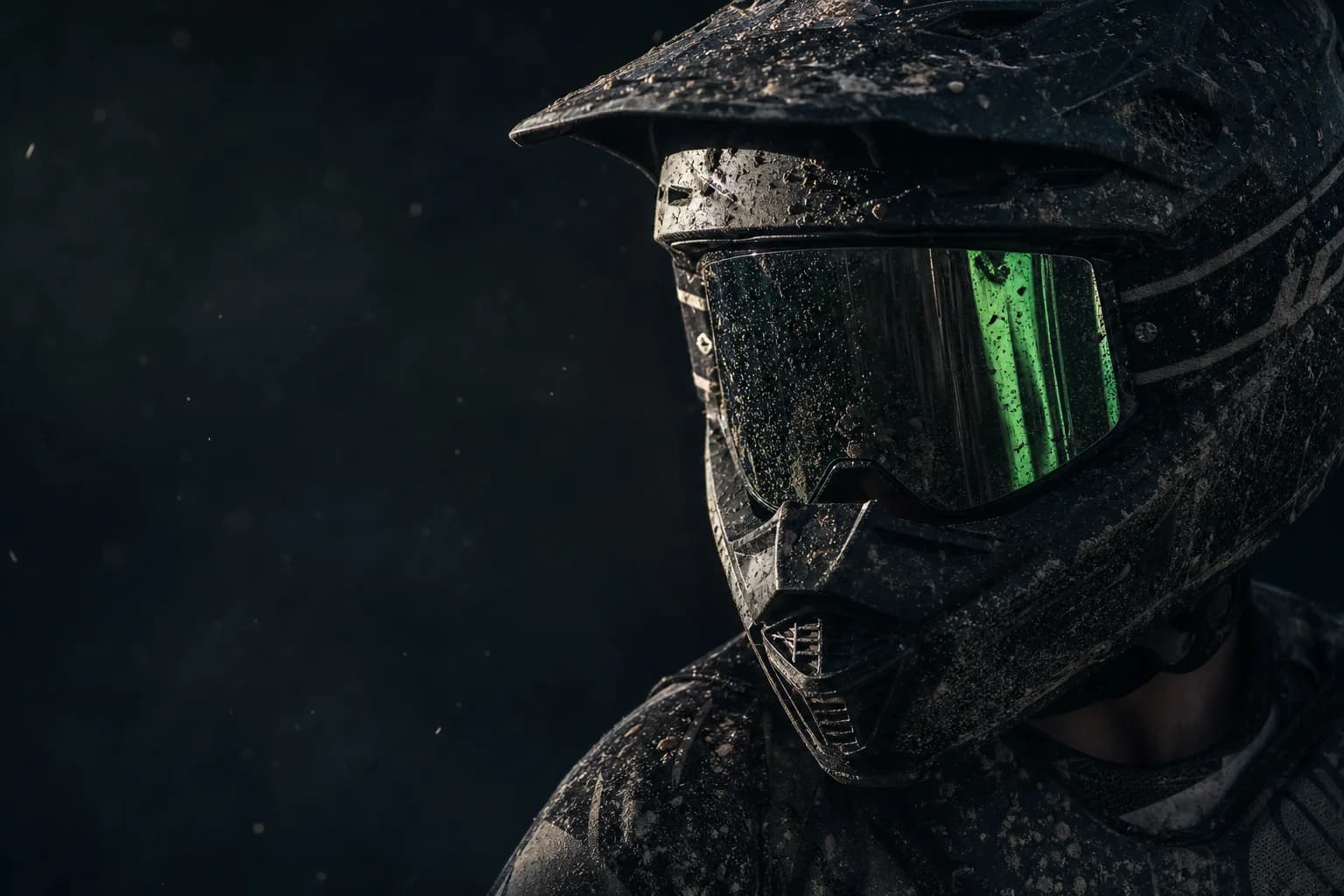 Motocross rider in the dirt